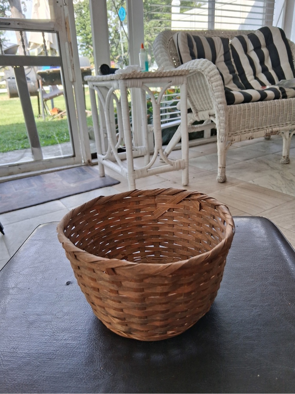 Handwoven Brown Wicker Basket - Home Accents